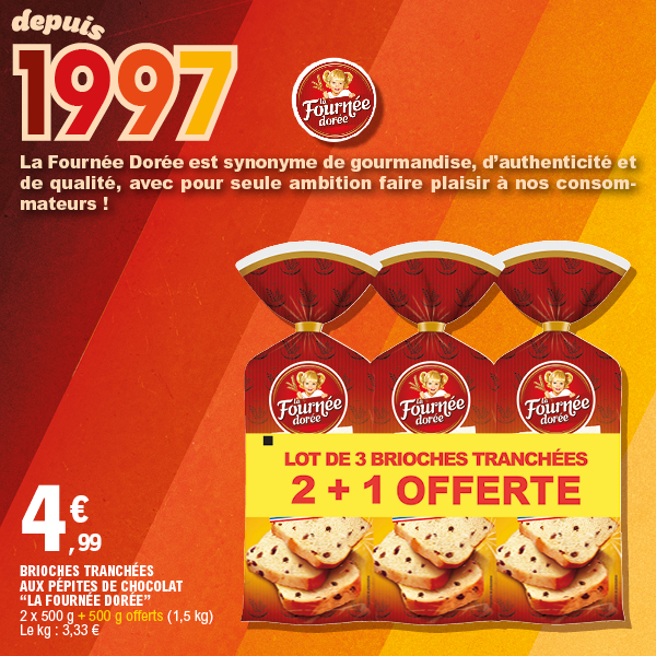 BRIOCHES TRANCHÉES AUX PÉPITES DE CHOCOLAT
