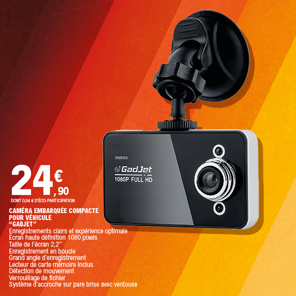 CAMÉRA EMBARQUÉE COMPACTE POUR VÉHICULE