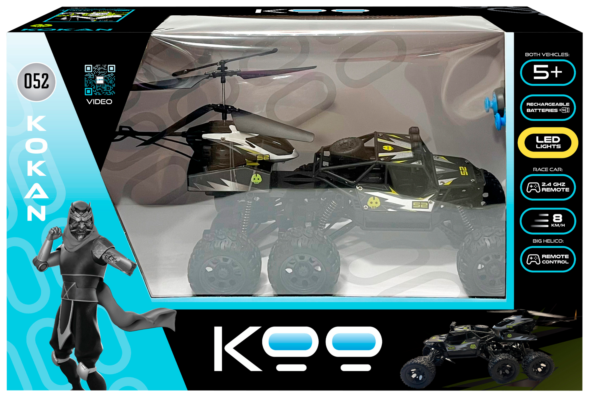 pack voiture et hélicoptère radiocommandés KOKAN 052