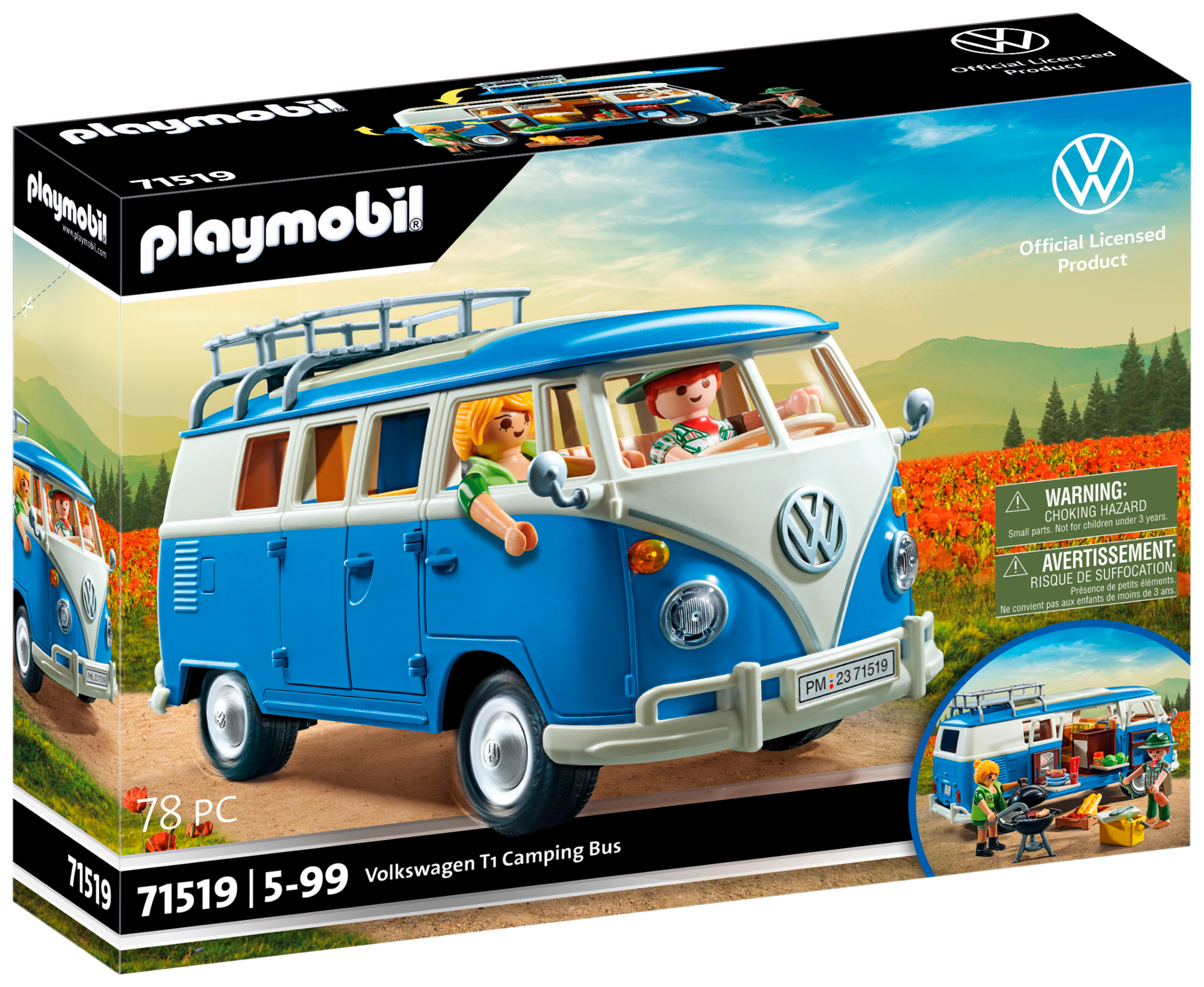 Volkswagen T1 Camping Bus bleu