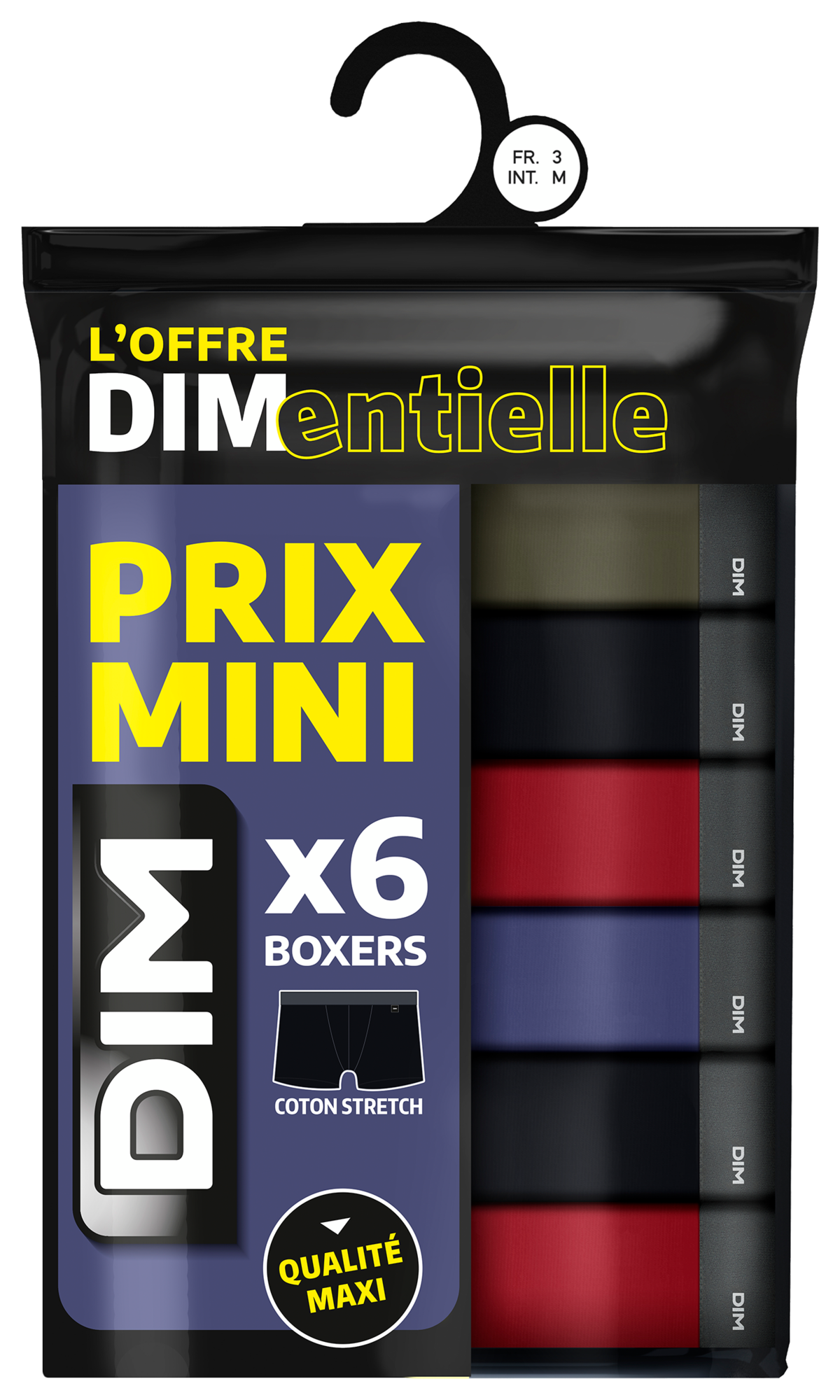 LOT DE 6 BOXERS HOMME