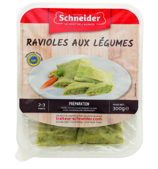 RAVIOLES AUX LÉGUMES IGP