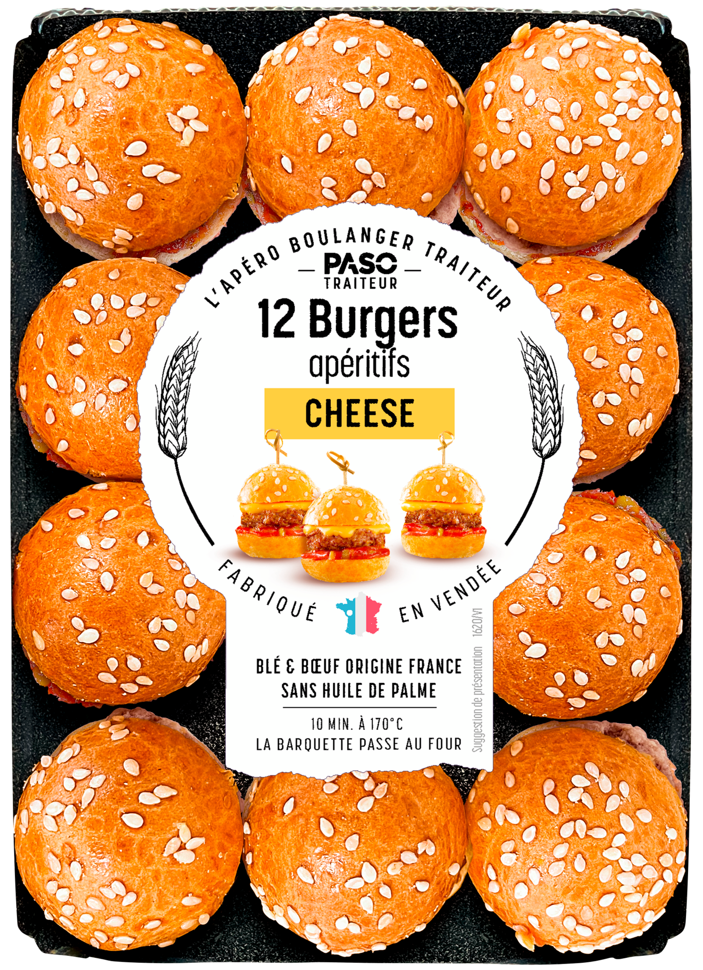 12 burgers apéritifs cheese