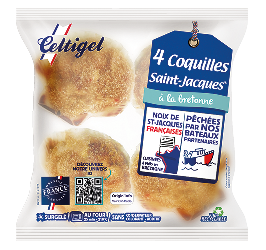 4 COQUILLES SAINT-JACQUES* SURGELÉES