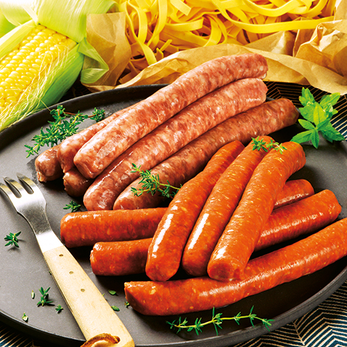 CHIPOLATAS, MERGUEZ, CHIPOLATAS AUX HERBES 
OU SAUCISSES FRAÎCHES BASQUES