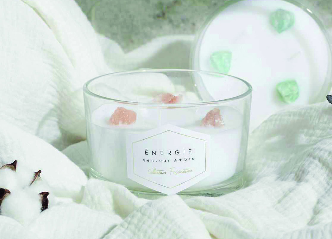 BOUGIE PARFUMÉE PIERRE 3 MÈCHES