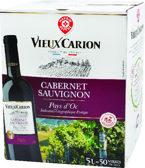 I.G.P(1) PAYS D’OC(2) VIEUX CARION CABERNET SAU...