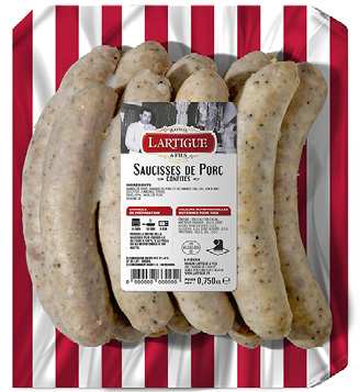 SAUCISSES DE PORC CONFITES × 9 Lartigue