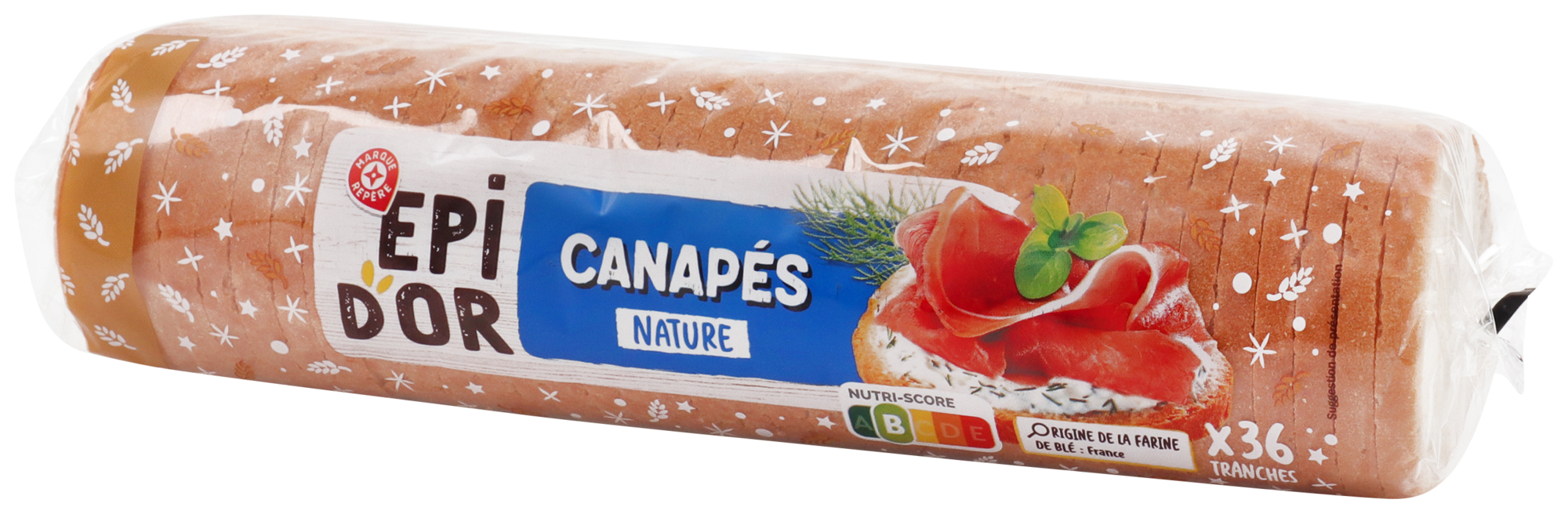 Canapés ronds au froment 36 tranches