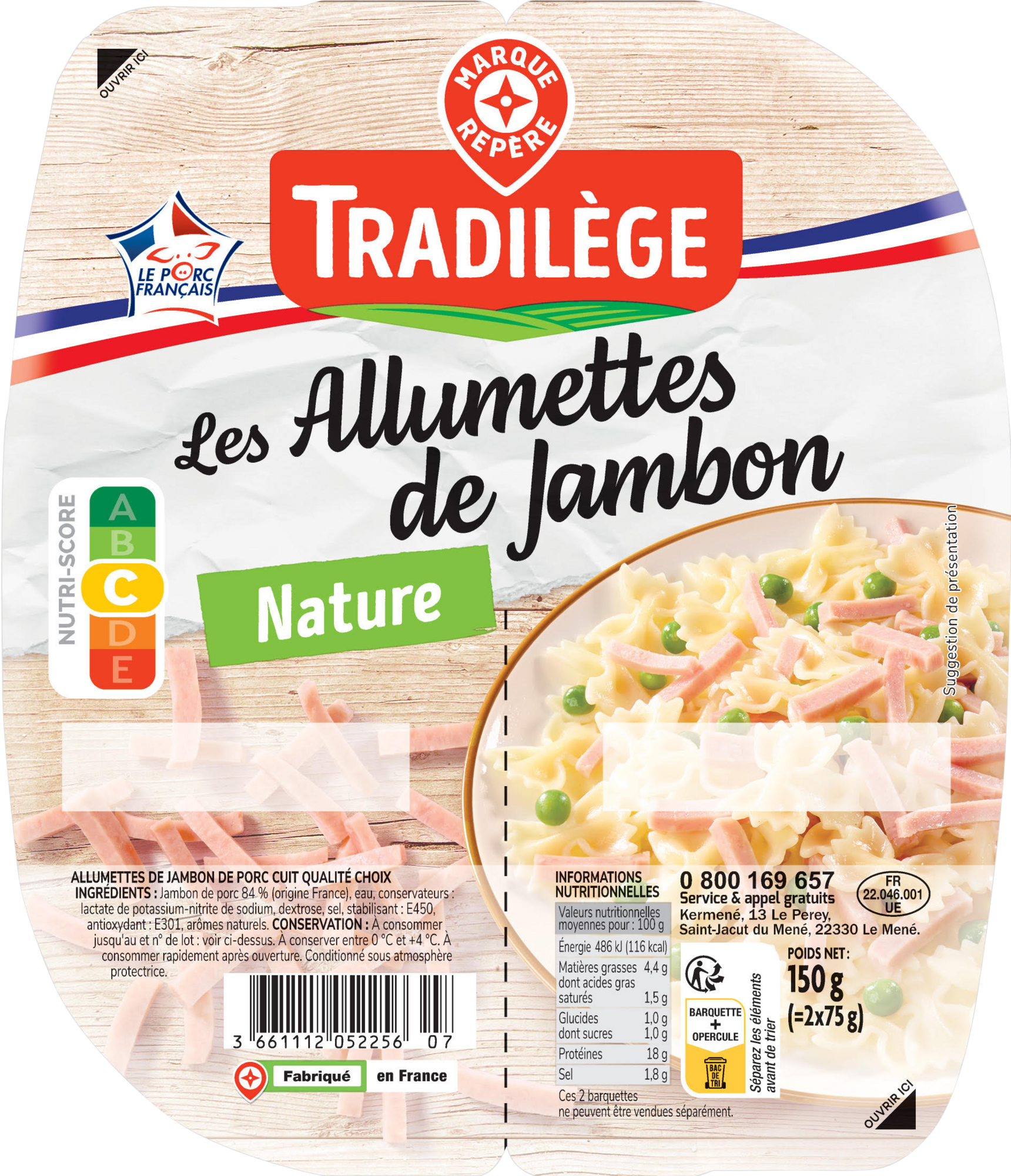 ALLUMETTES DE JAMBON NATURE