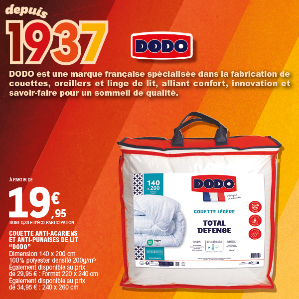 COUETTE ANTI-ACARIENS ET ANTI-PUNAISES DE LIT