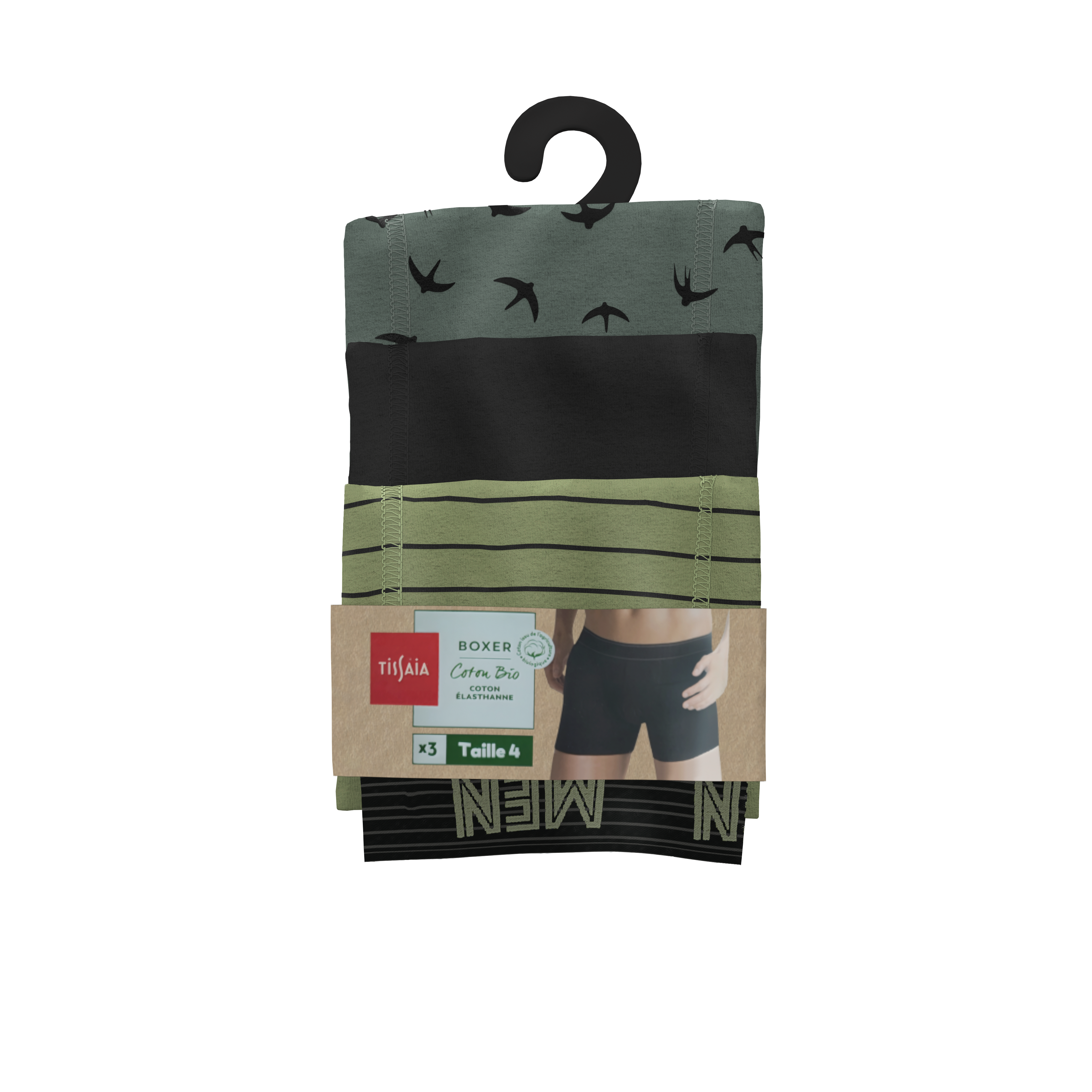 LOT DE 3 BOXERS HOMME