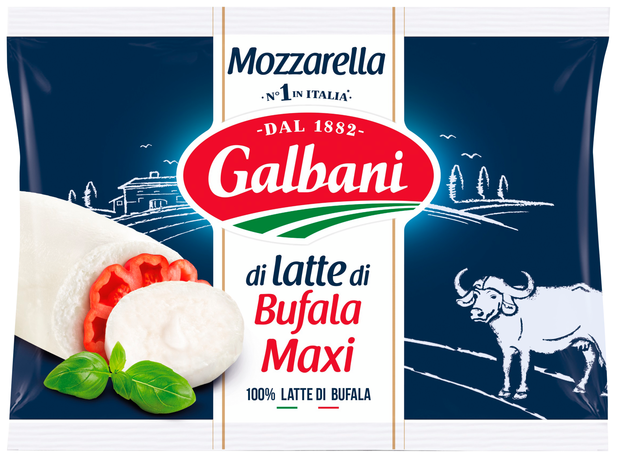 Mozzarella Di Latte di Bufala Maxi 23% Mat.Gr.