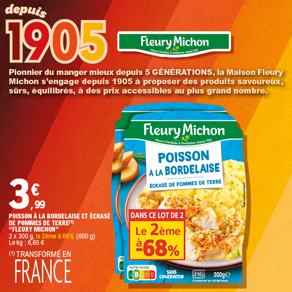POISSON À LA BORDELAISE ET ÉCRASÉ DE POMMES DE TERRE