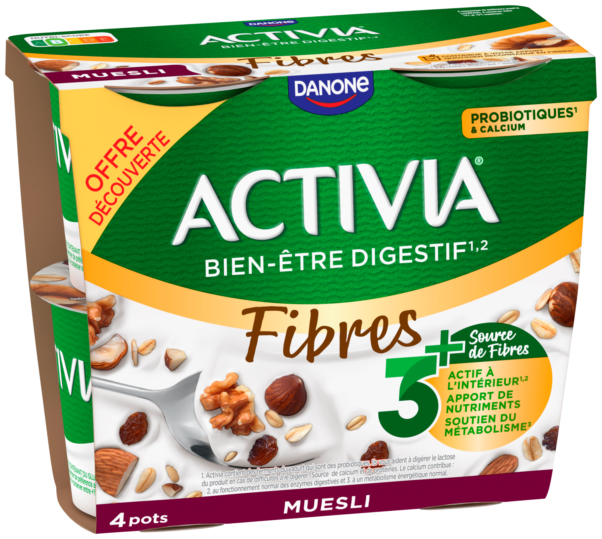 Activia Fibres au Muesli Offre découverte