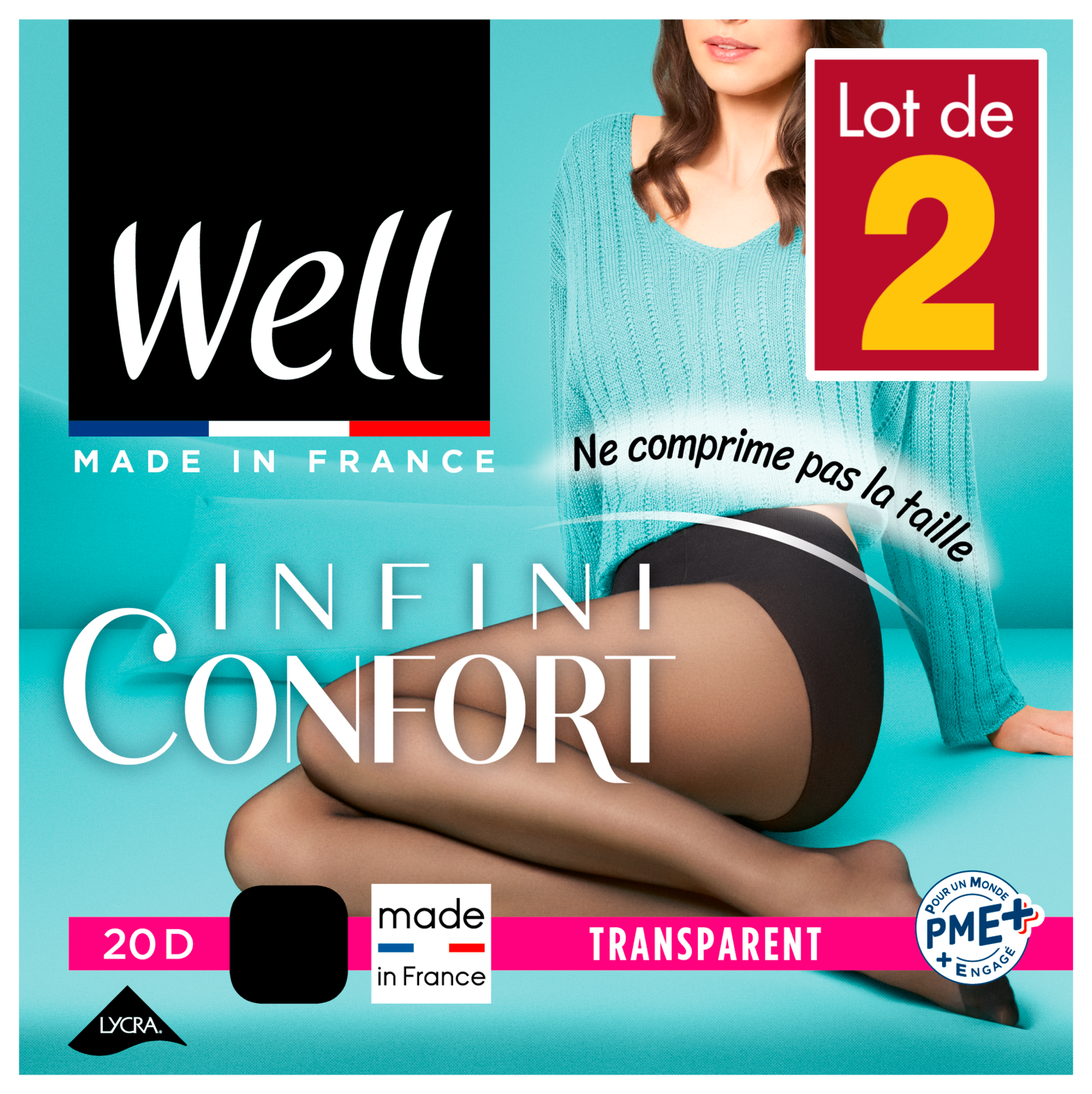 COLLANT INFINI CONFORT TRANSPARENT X2 