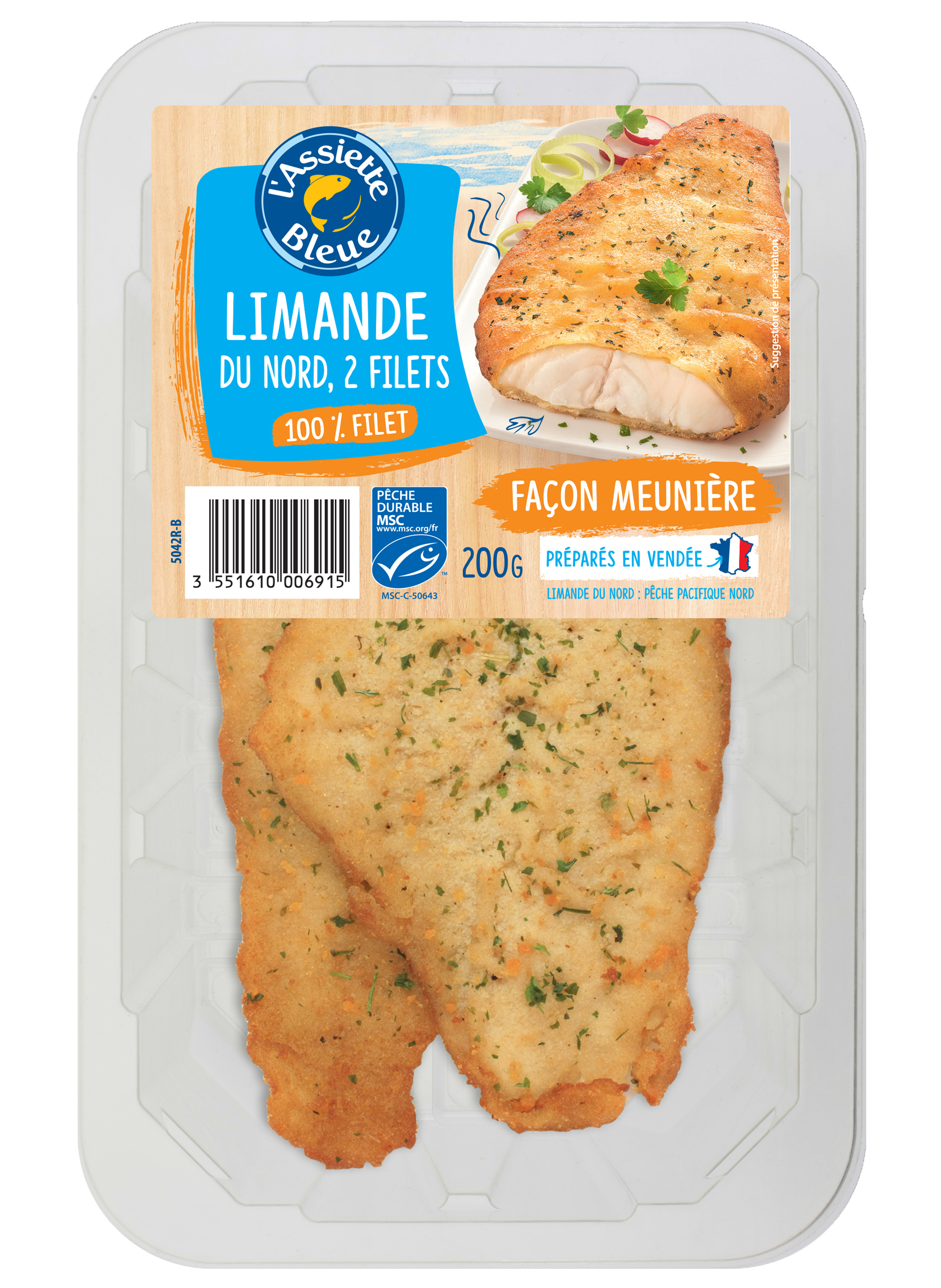 FILET DE LIMANDE MSC FAÇON MEUNIÈRE