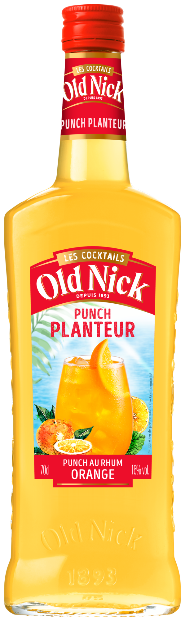 BOISSON SPIRITUEUSE À BASE DE RHUM BLANC & AMBRÉ SAVEUR PUNCH PLANTEUR