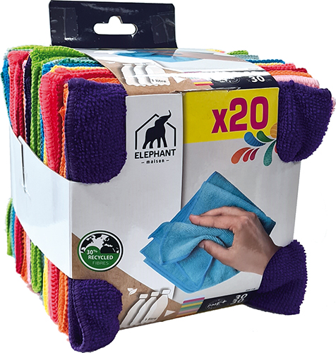 20 LAVETTES MICROFIBRE