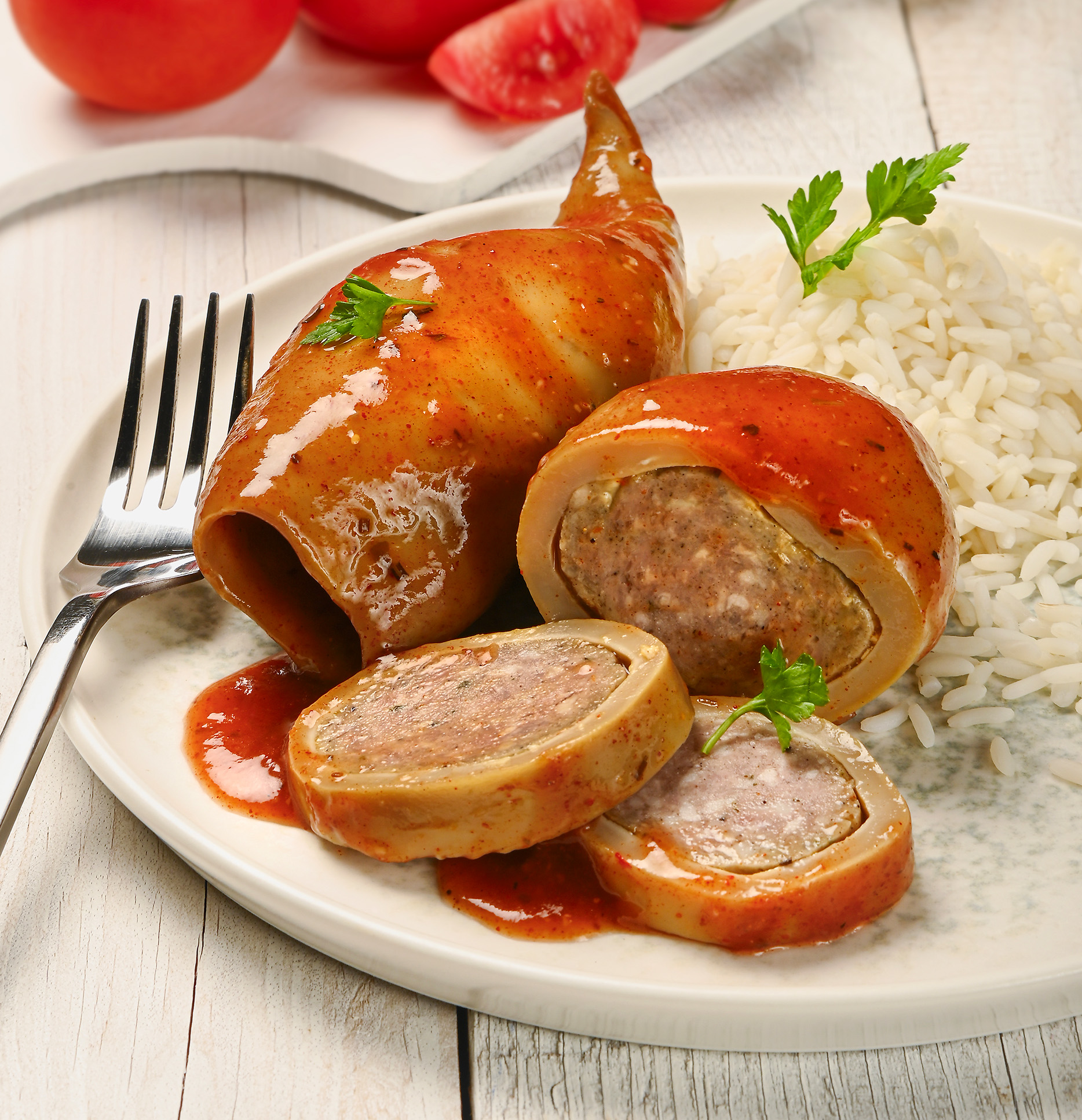 CALAMARS FARCIS
À LA CATALANE