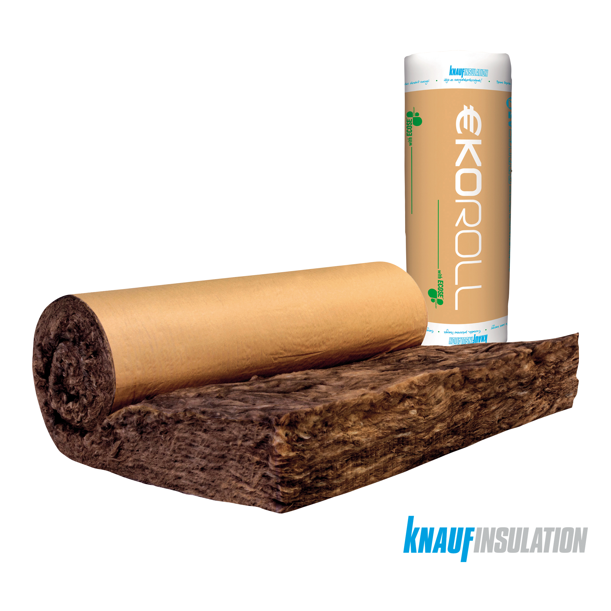 ROULEAU DE LAINE DE VERRE "EKOROLL 040 KRAFT 200 MM"