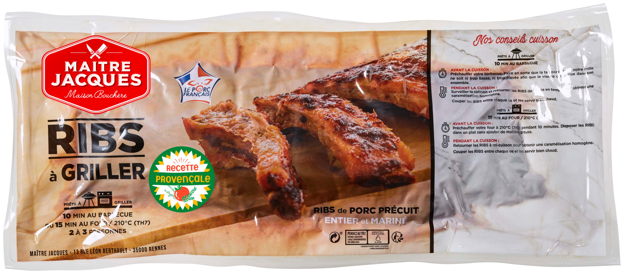 Ribs de porc à griller à la provençale