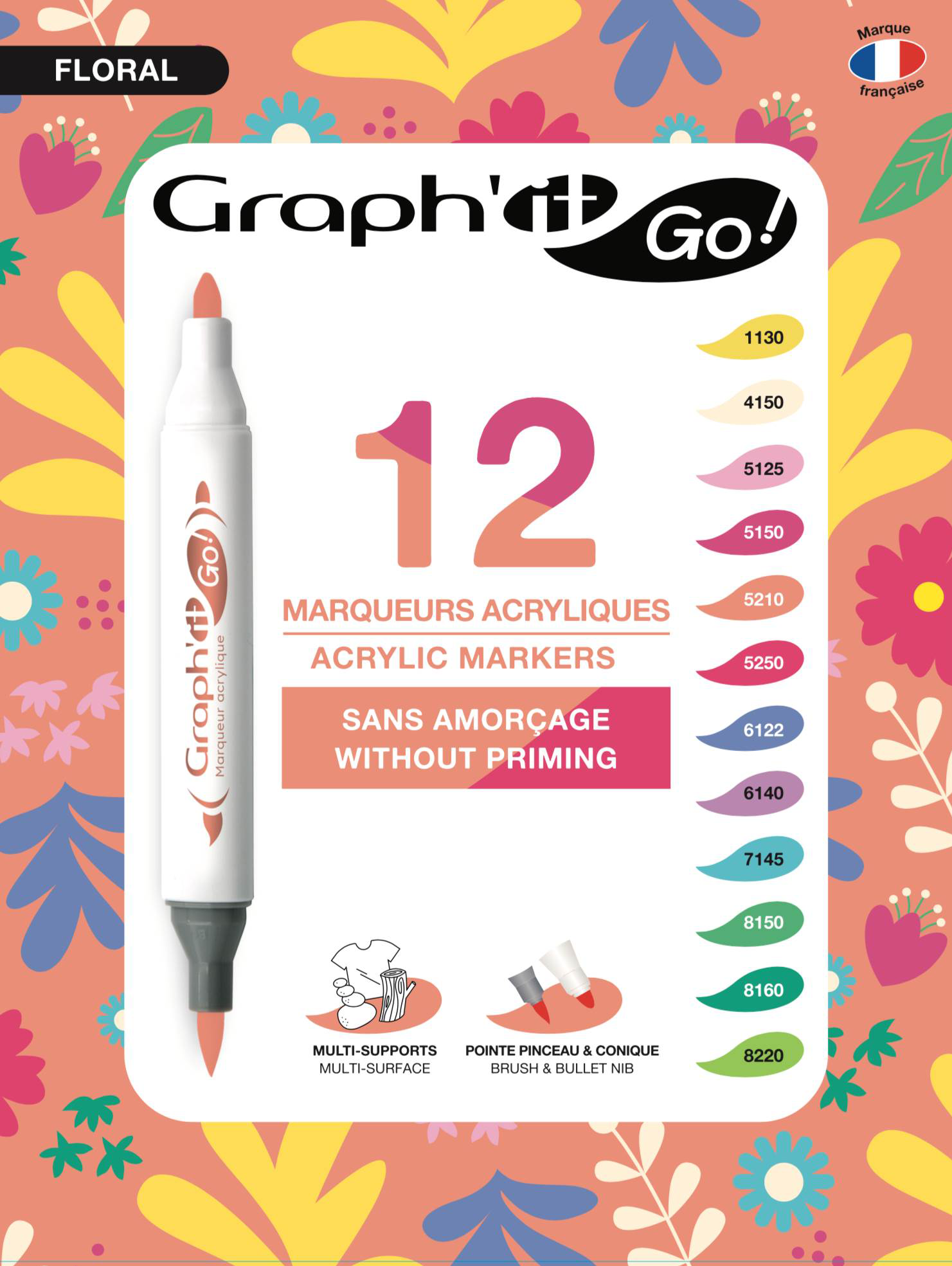 12 MARQUEURS GRAPH'IT GO