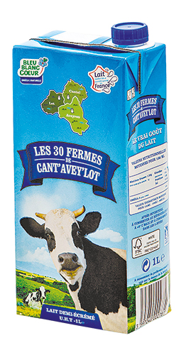 LAIT DEMI-ÉCRÉMÉ EN BRICK