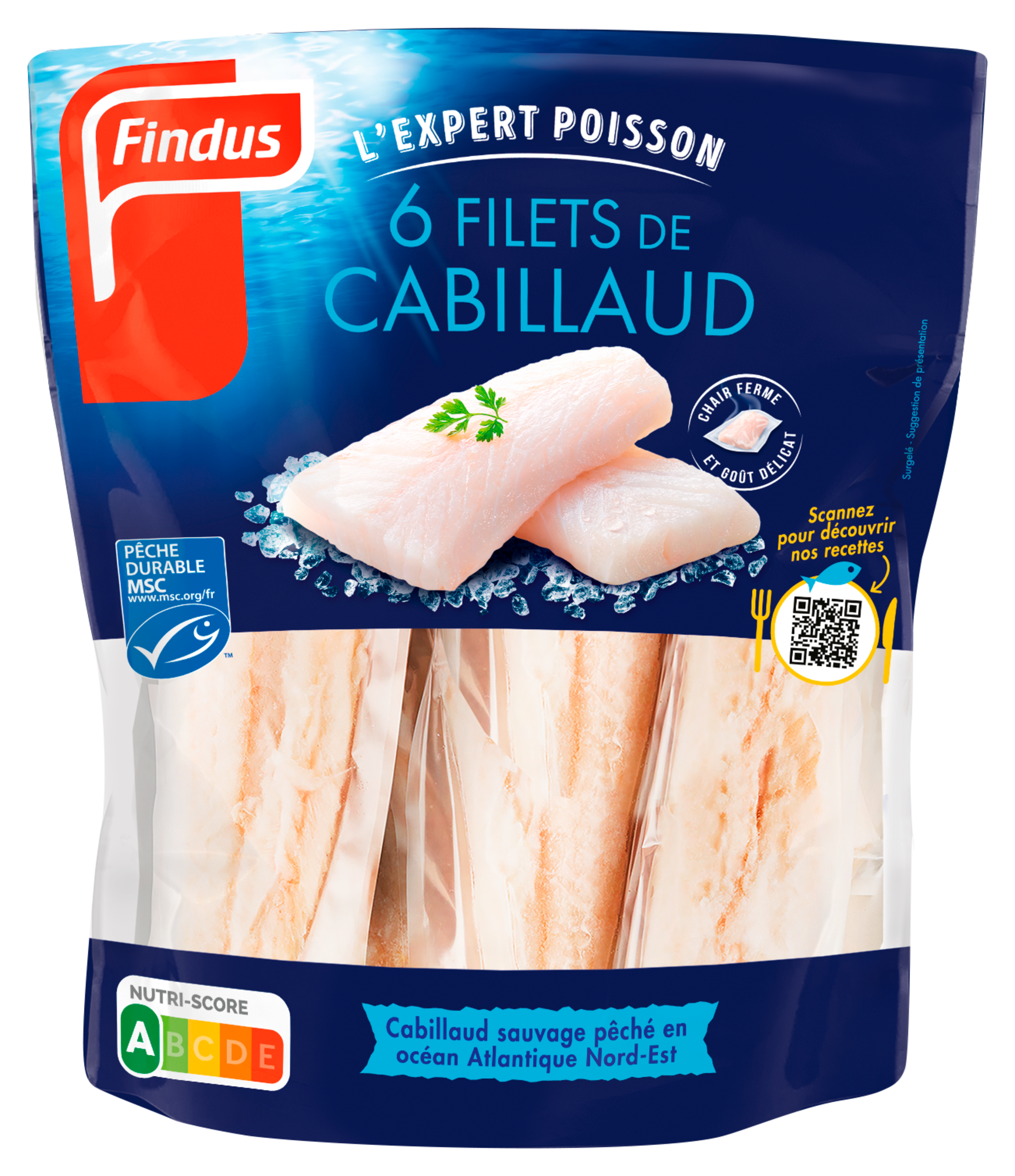 6 filets de cabillaud MSC surgelés