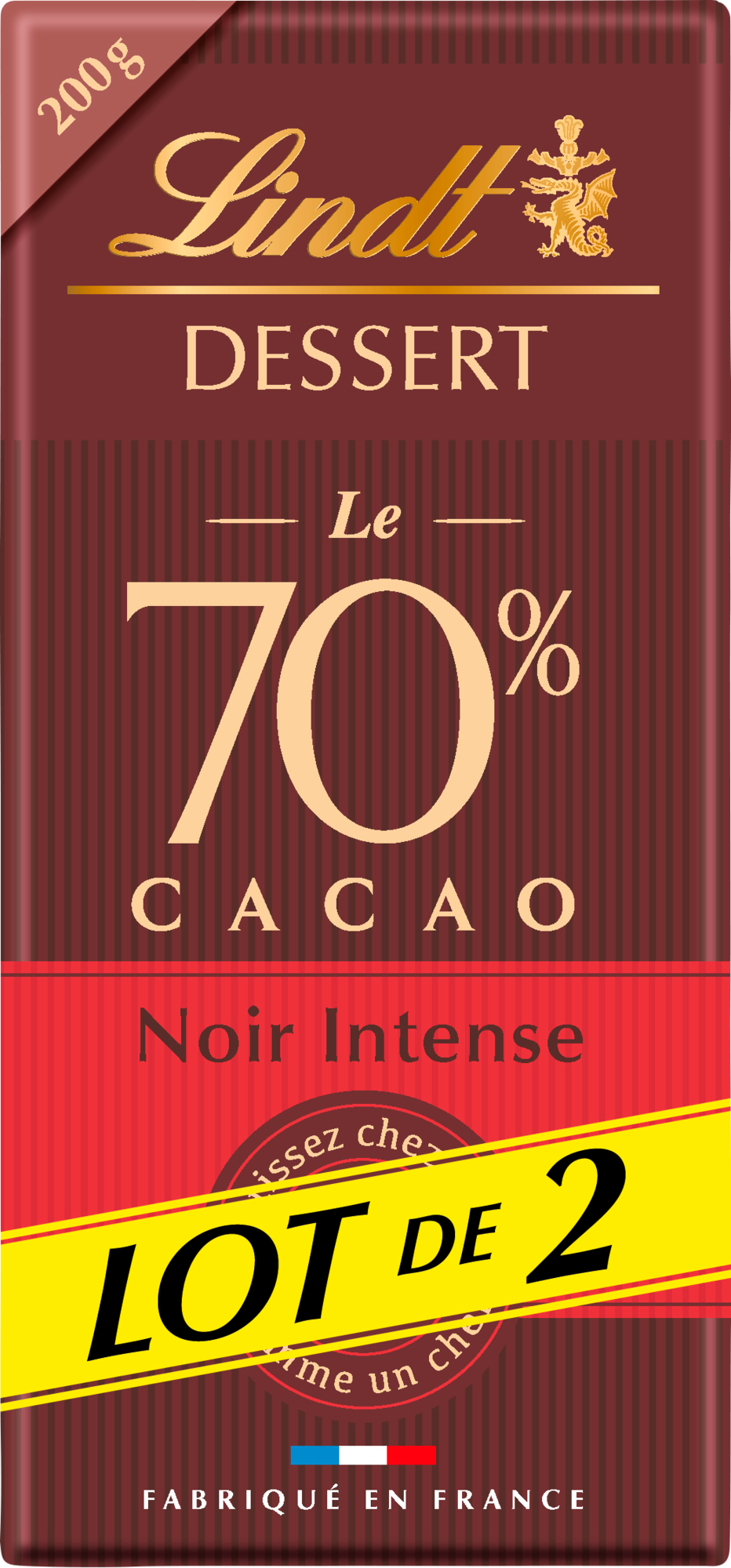 TABLETTES DE CHOCOLAT DESSERT NOIR INTENSE 