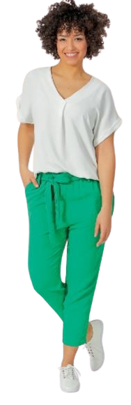 PANTALON FLUIDE AJUSTÉ + CEINTURE