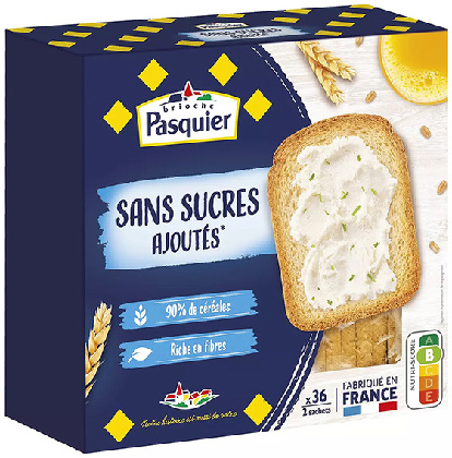 BISCOTTES AU FROMENT SANS SUCRES AJOUTÉS Pasquier*