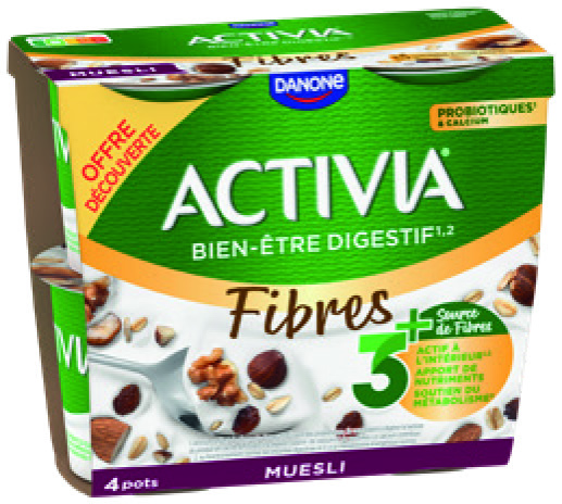 ACTIVIA CÉRÉALES FIBRES AU MUESLI OFFRE DÉCOUVERTE 