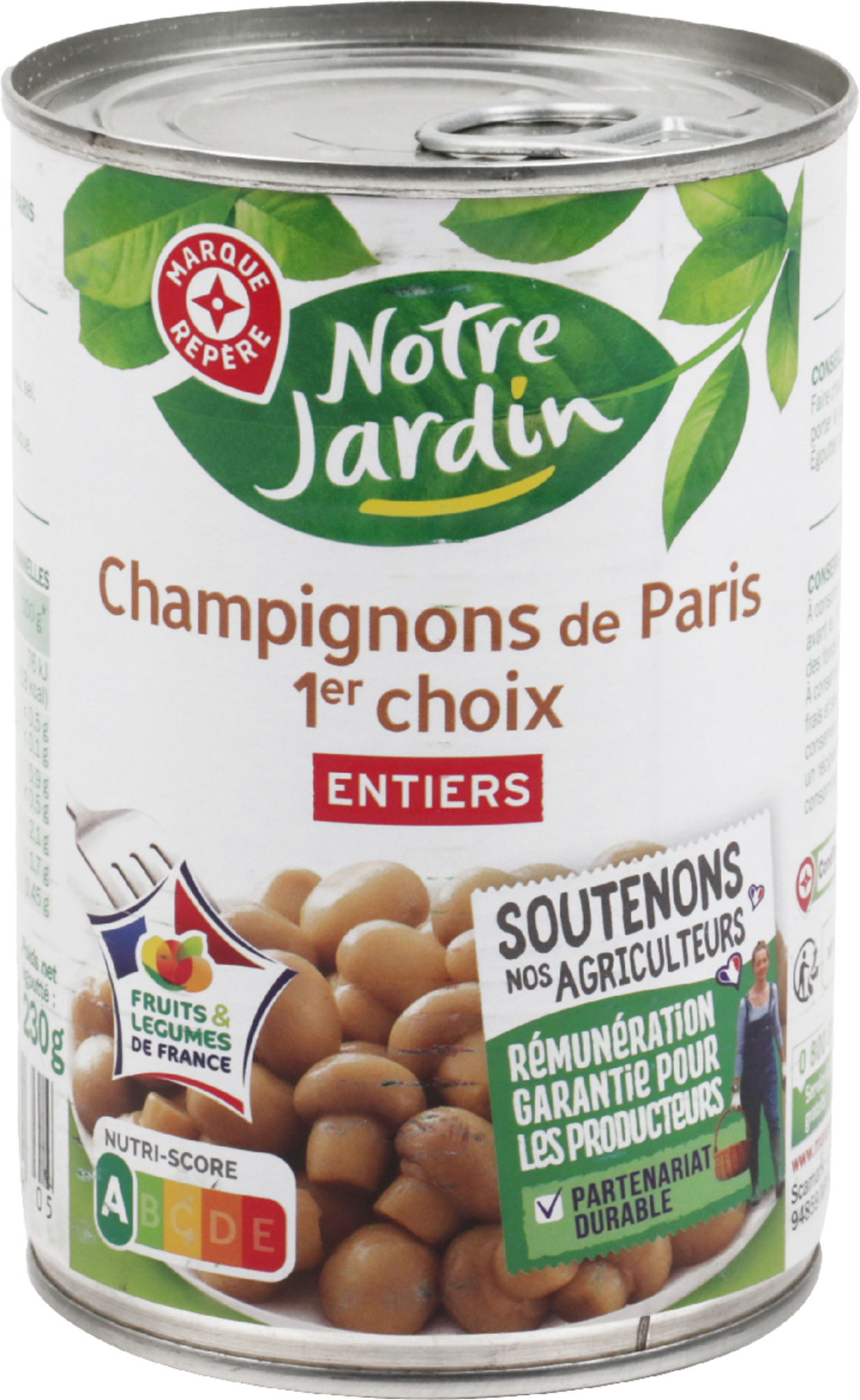 CHAMPIGNONS DE PARIS ENTIERS 230G