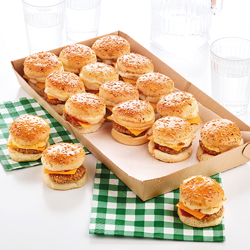 18 MINI-BURGERS BŒUF CHEDDAR