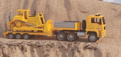 CAMION DE TRANSPORT AVEC BULLDOZER