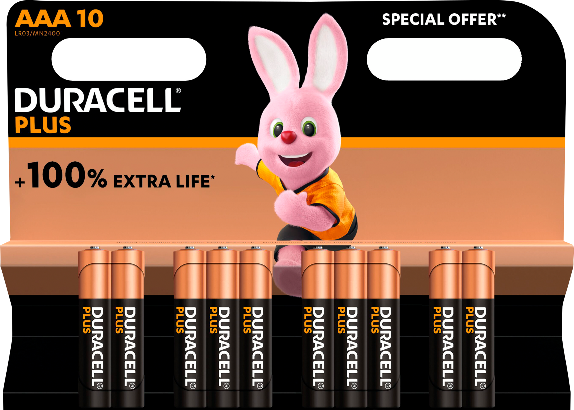 DURACELL PLUS 100% AAA X10 SPECIAL OFFER