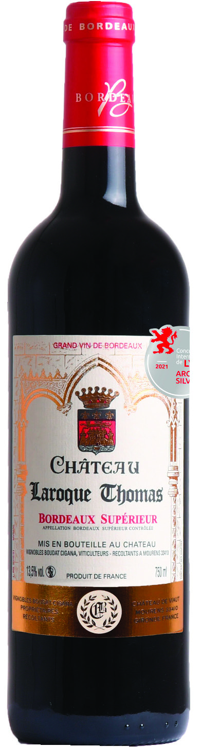 A.O.P(1) BORDEAUX SUPÉRIEUR(2) CHÂTEAU LAROQUE THOMAS