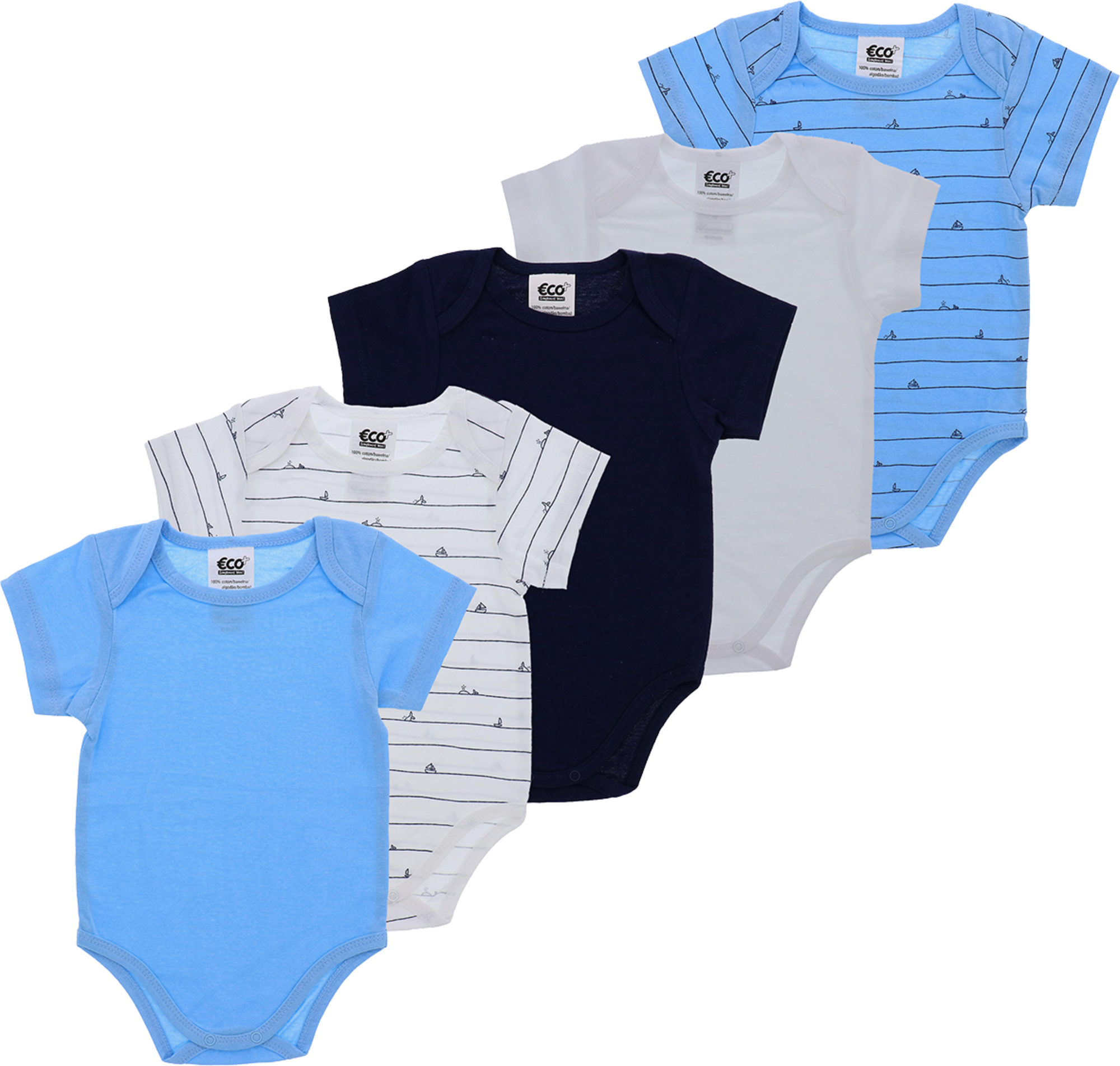 lot de 5 bodies manches courtes bébé