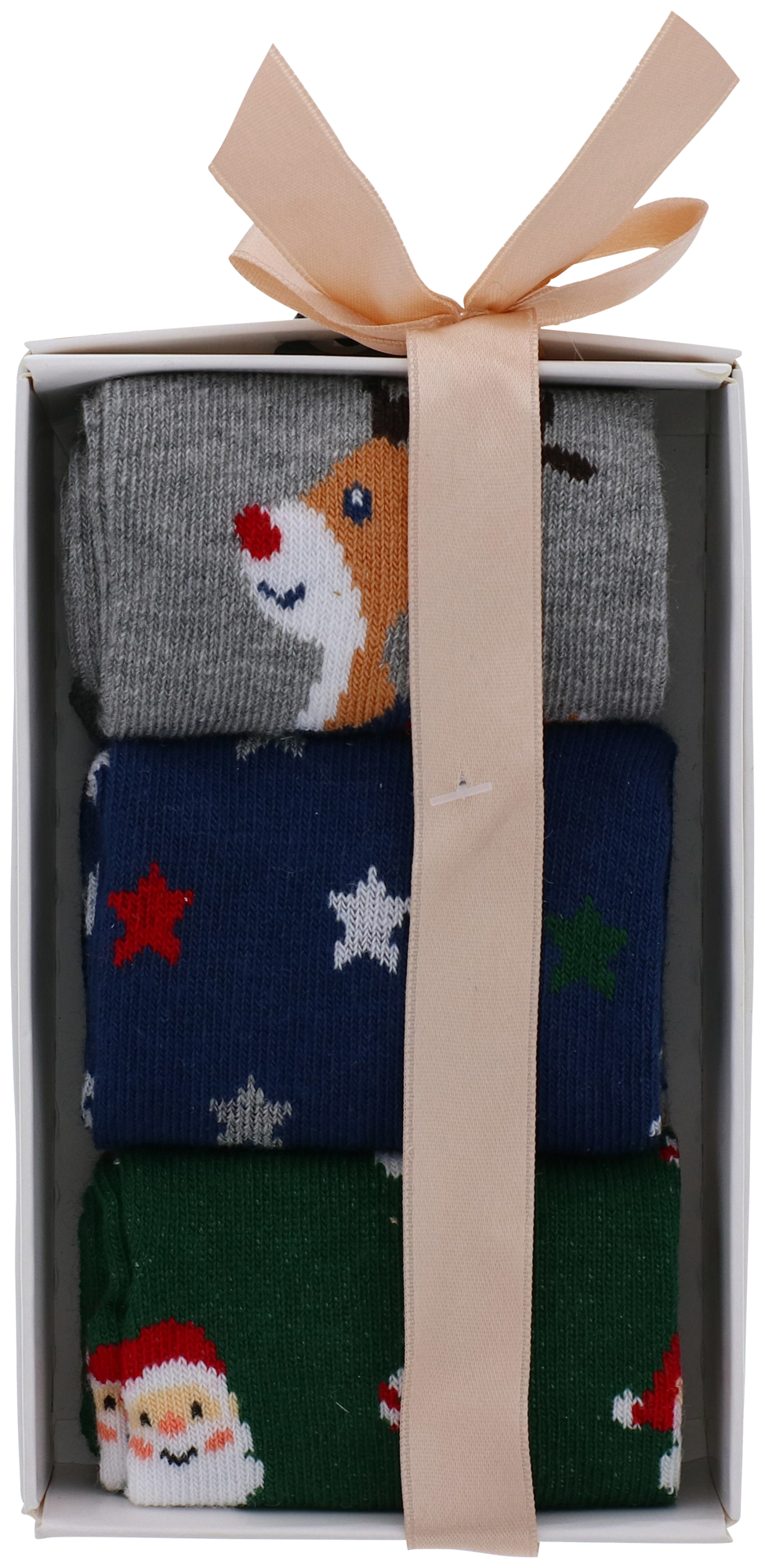 LOT DE 3 PAIRES DE CHAUSSETTES + BOÎTE CADEAU ENFANT