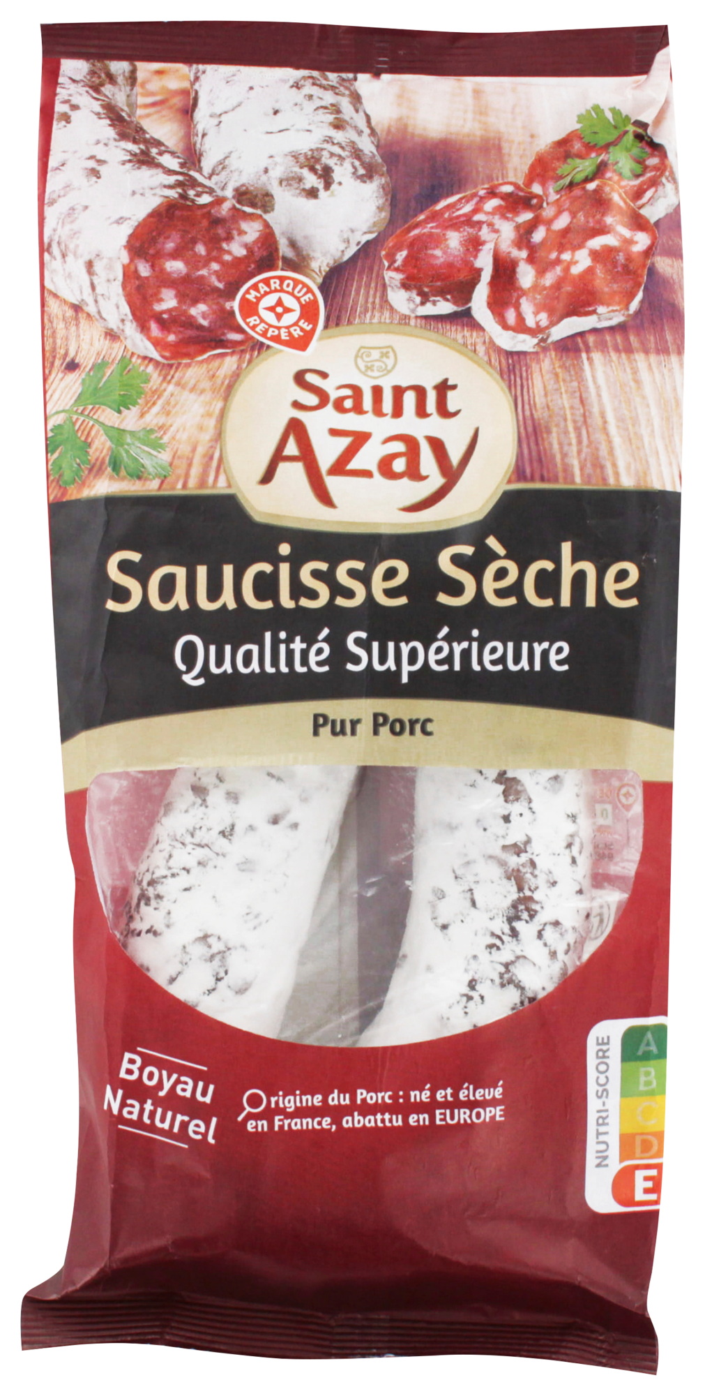 SAUCISSE SÈCHE COURBE PUR PORC QUALITÉ SUPÉRIEURE