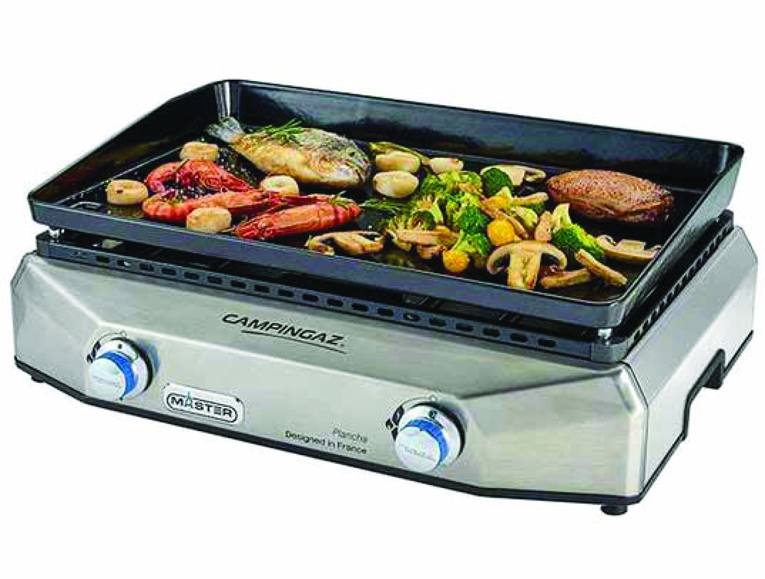 PLANCHA À GAZ 2 BRÛLEURS À POSER