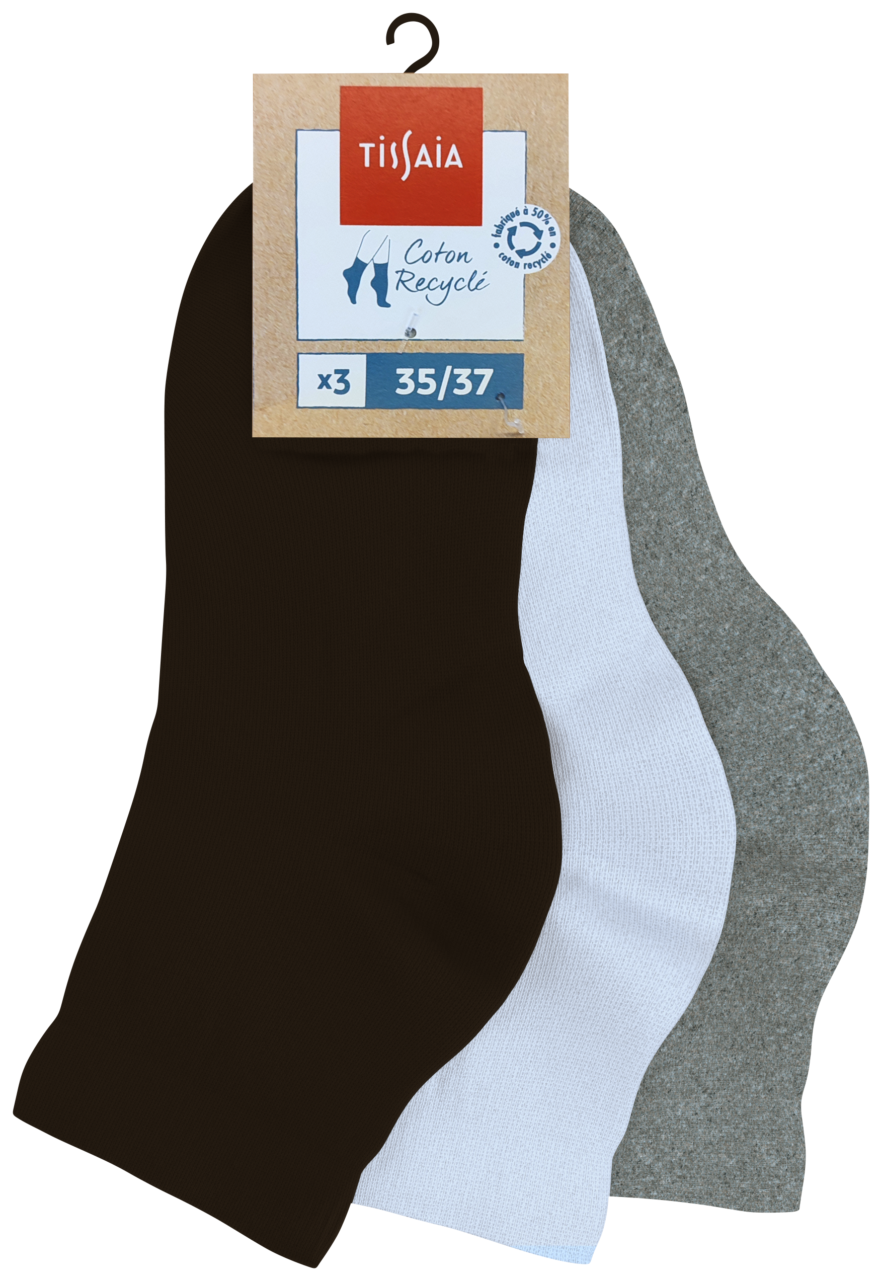 LOT DE 3 PAIRES DE CHAUSSETTE FEMME