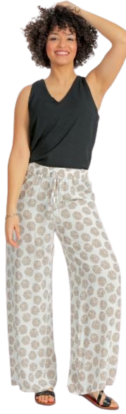 PANTALON FLUIDE UNI OU IMPRIMÉ