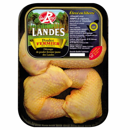 CUISSES DE POULET JAUNE X4 FERMIER LABEL ROUGE IGP DES LANDES