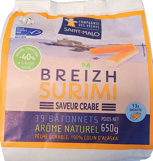39 BÂTONNETS 
BREIZH SURIMI 
SAVEUR CRABE
