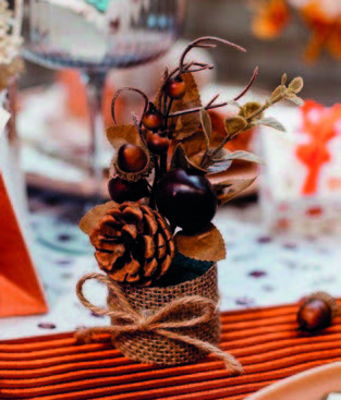 DÉCORATION DE TABLE D’AUTOMNE