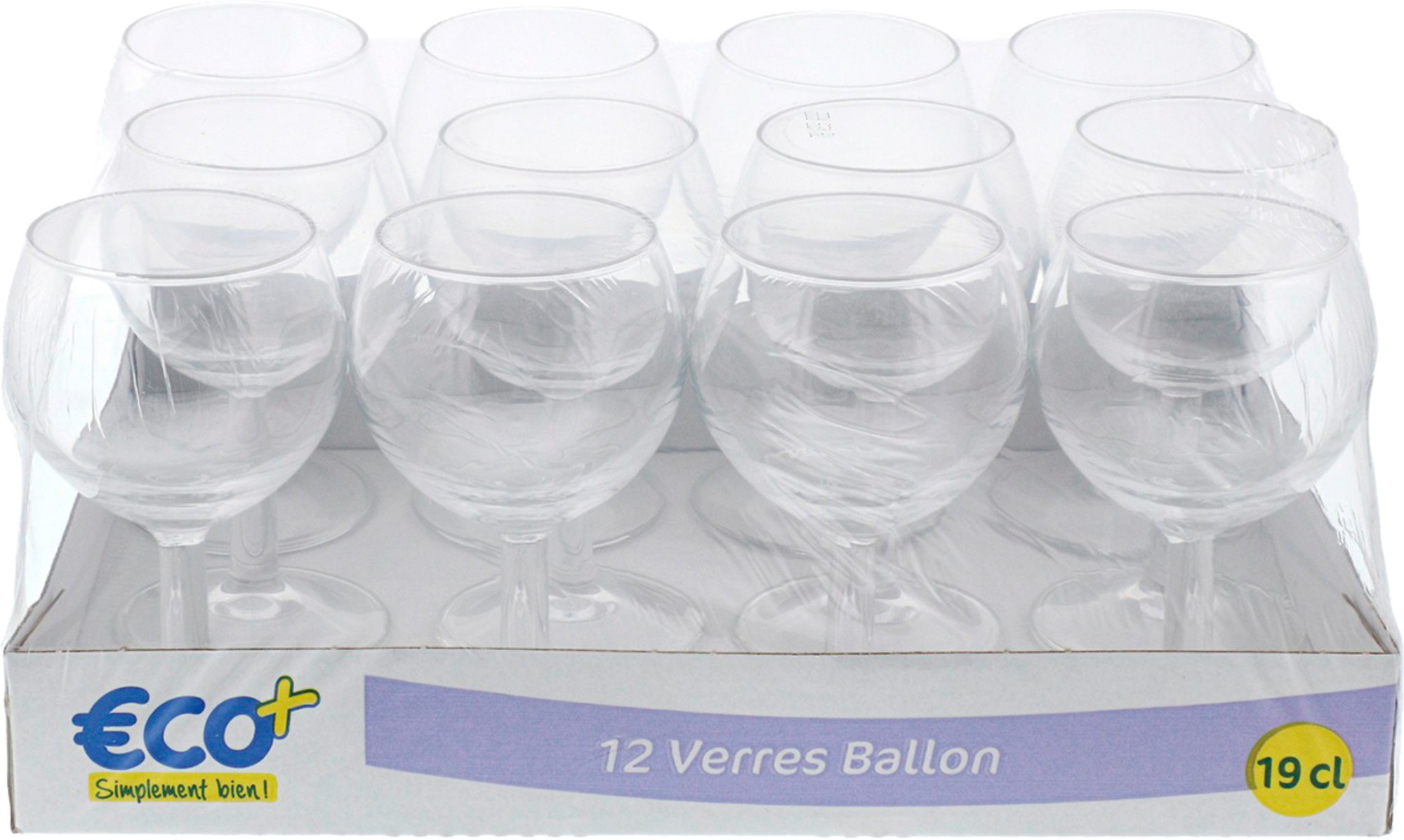 LOT DE 12 VERRES BALLON 19 CL