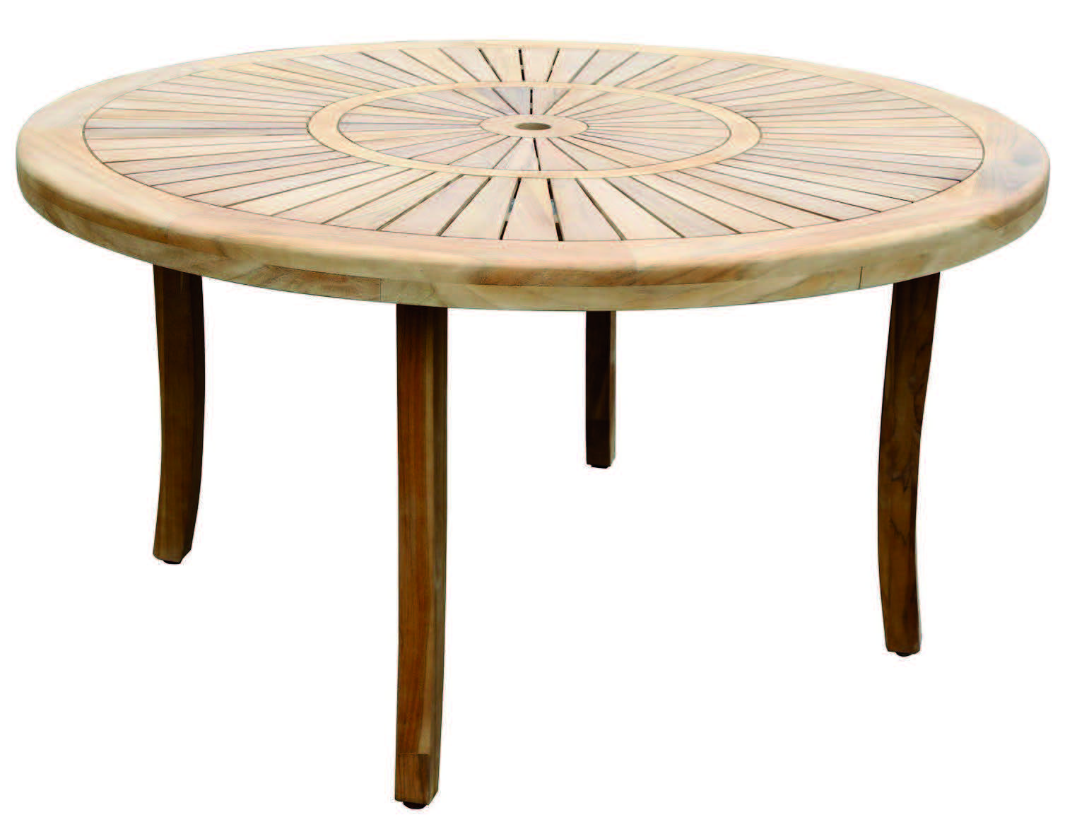 TABLE RONDE EN TECK 200 CM