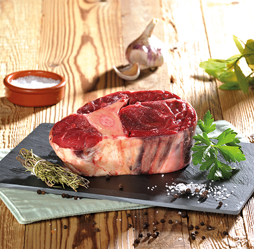 VIANDE BOVINE : 
JARRET *** AVEC OS À MIJOTER